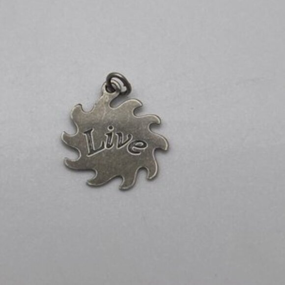 Sterling Silver 'LIVE' Charm and Box Chain - Picture 2 of 8